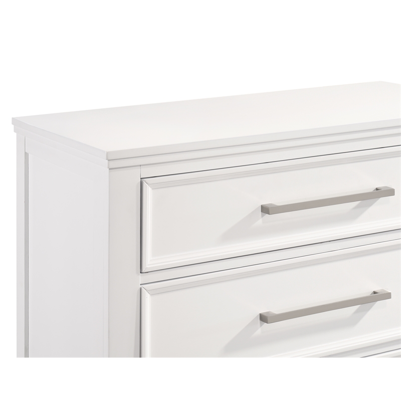 New Classic Andover 4-Piece Wood Cal King Bedroom Set with Chest in White