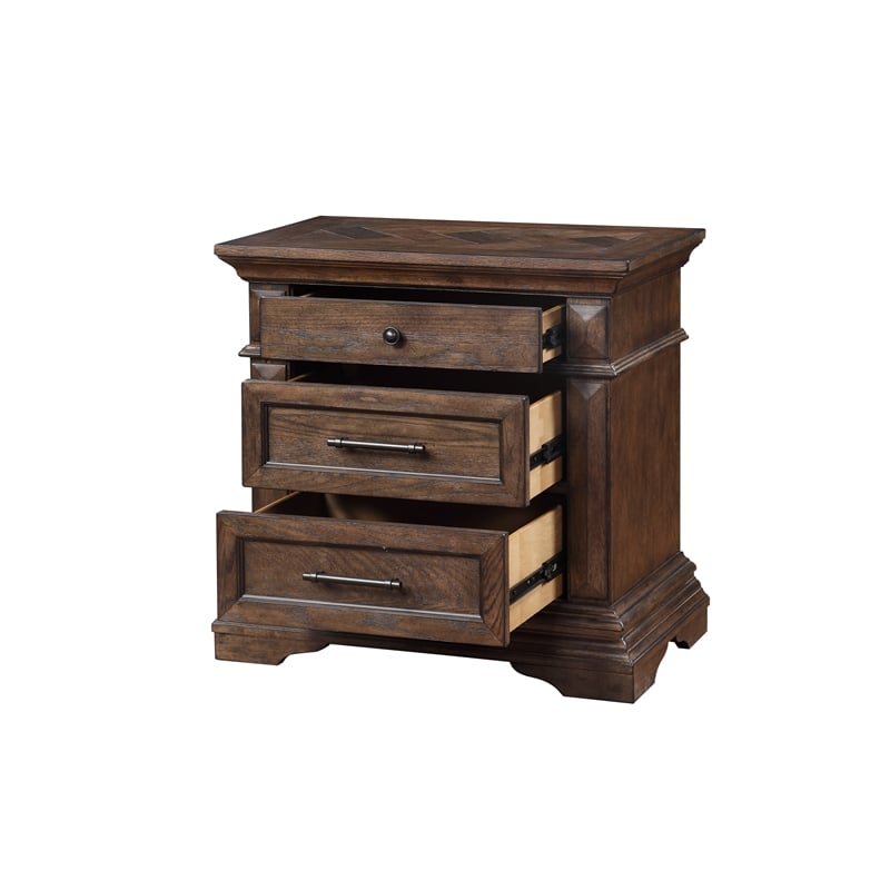 New Classic Mar Vista 5-Piece Wood California King Bedroom Set in Walnut