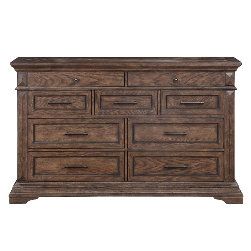 New Classic Mar Vista 5-Piece Wood California King Bedroom Set in Walnut