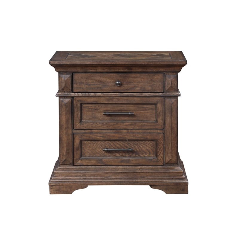 New Classic Mar Vista 5-Piece Wood Queen Bedroom Set in Walnut