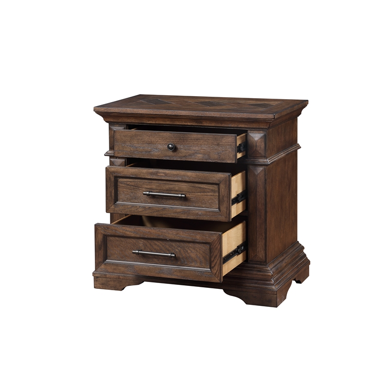 New Classic Mar Vista 5-Piece Wood Queen Bedroom Set in Walnut