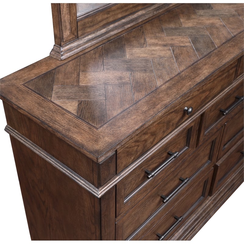 New Classic Mar Vista 5-Piece Wood Queen Bedroom Set in Walnut