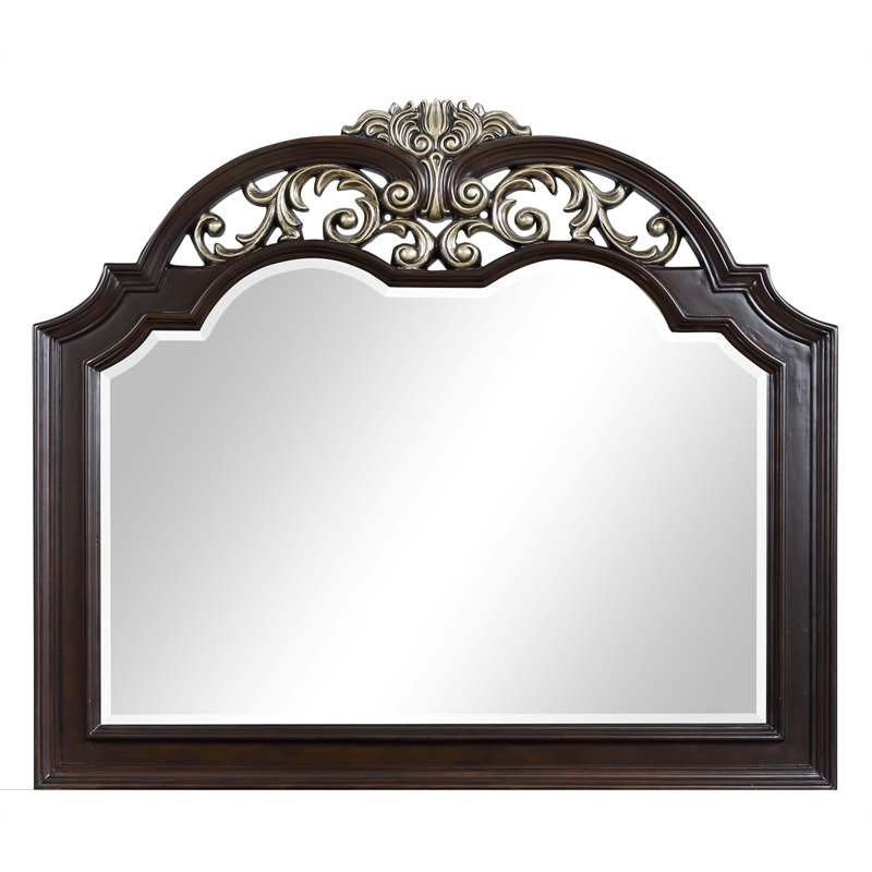 New Classic Maximus 4-PC Wood Queen Bedroom Set with Nightstand in Madeira Brown