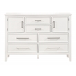 New Classic Furniture Andover Wood Dresser with Mirror in White