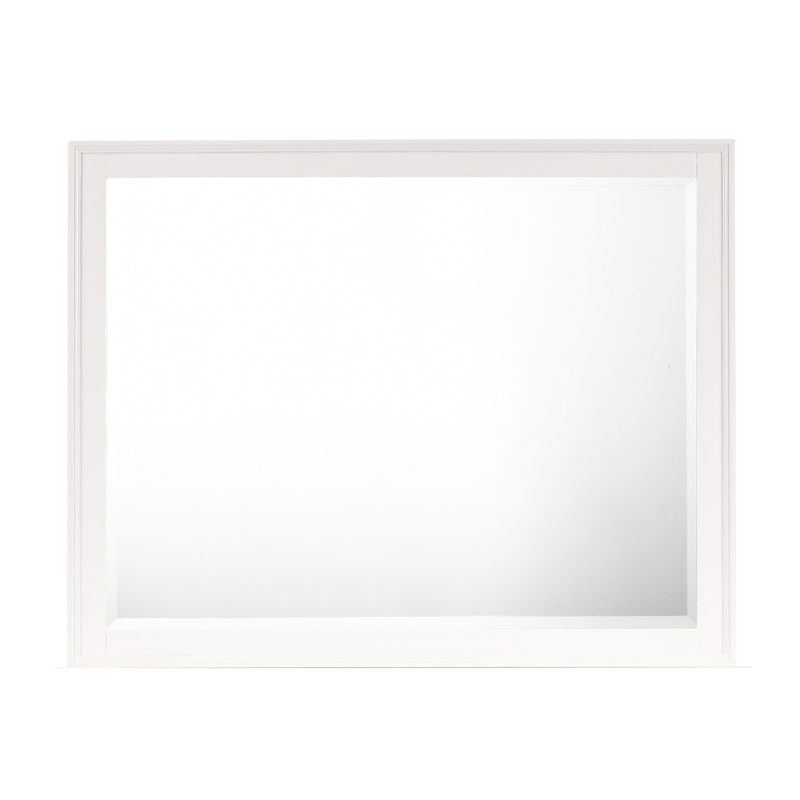 New Classic Furniture Andover Wood Dresser with Mirror in White