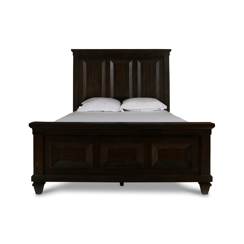 New Classic Furniture Sevilla Contemporary Wood King Bed in Walnut