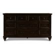 New Classic Furniture Sevilla 9-Drawer Wood Dresser in Walnut