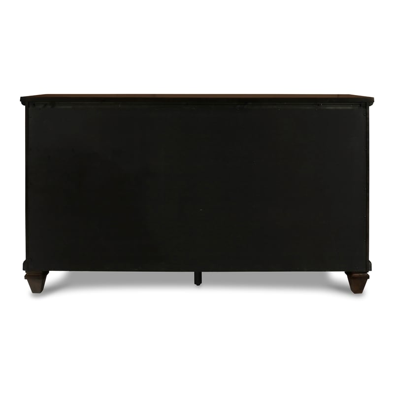 New Classic Furniture Sevilla 9-Drawer Wood Dresser in Walnut