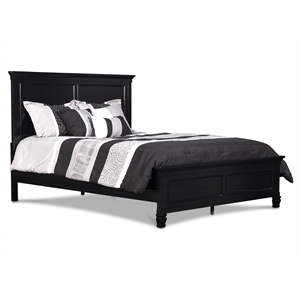 New Classic Furniture Tamarack Wood King Panel Bed in Black Finish