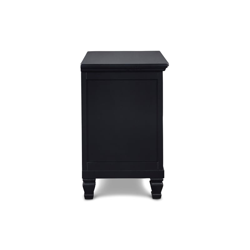 New Classic Tamarack 4-Piece Wood King Bedroom Set with Nightstand in Black