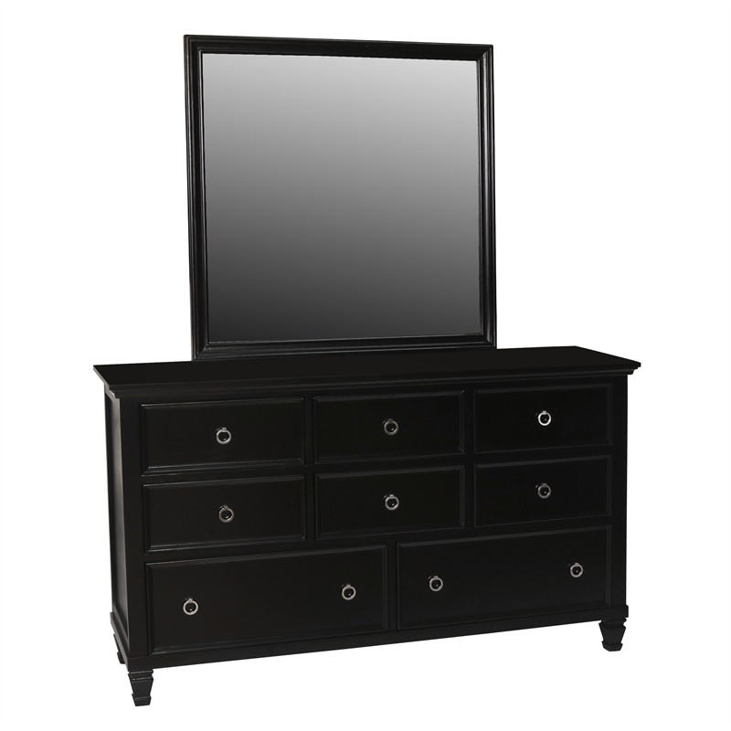 New Classic Tamarack 4-Piece Wood Cal King Bedroom Set with Nightstand in Black