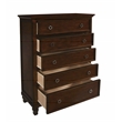New Classic Tamarack 4PC Wood Cal King Bedroom Set with Chest in Brown Cherry
