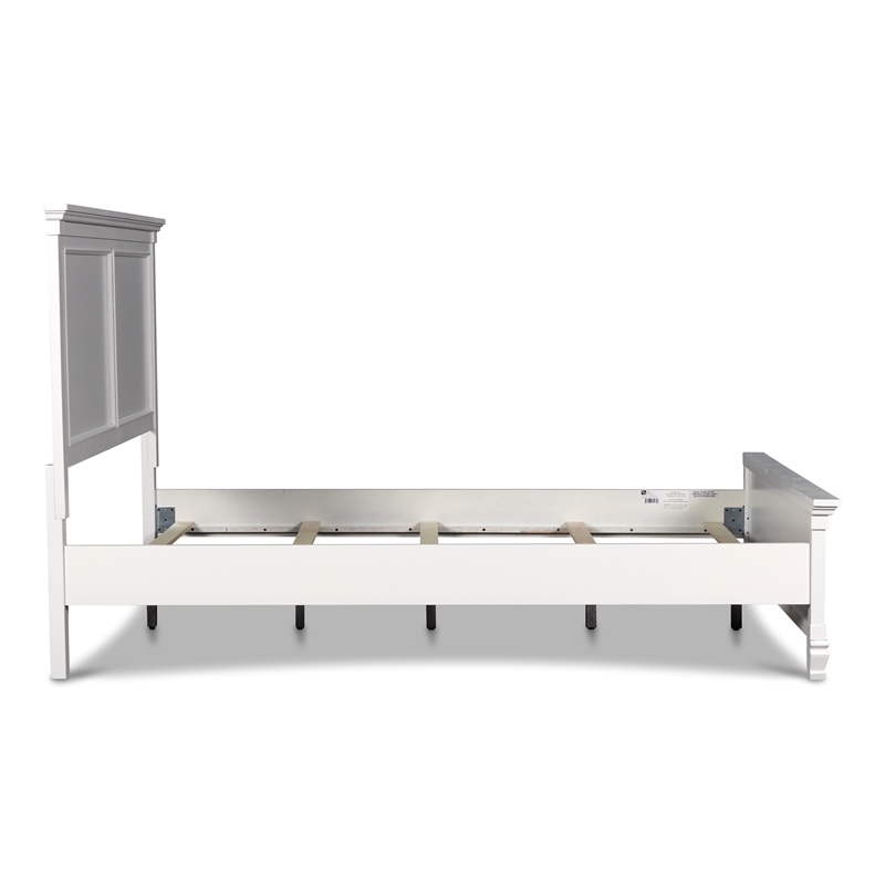 New Classic Furniture Tamarack Wood California King Panel Bed in White