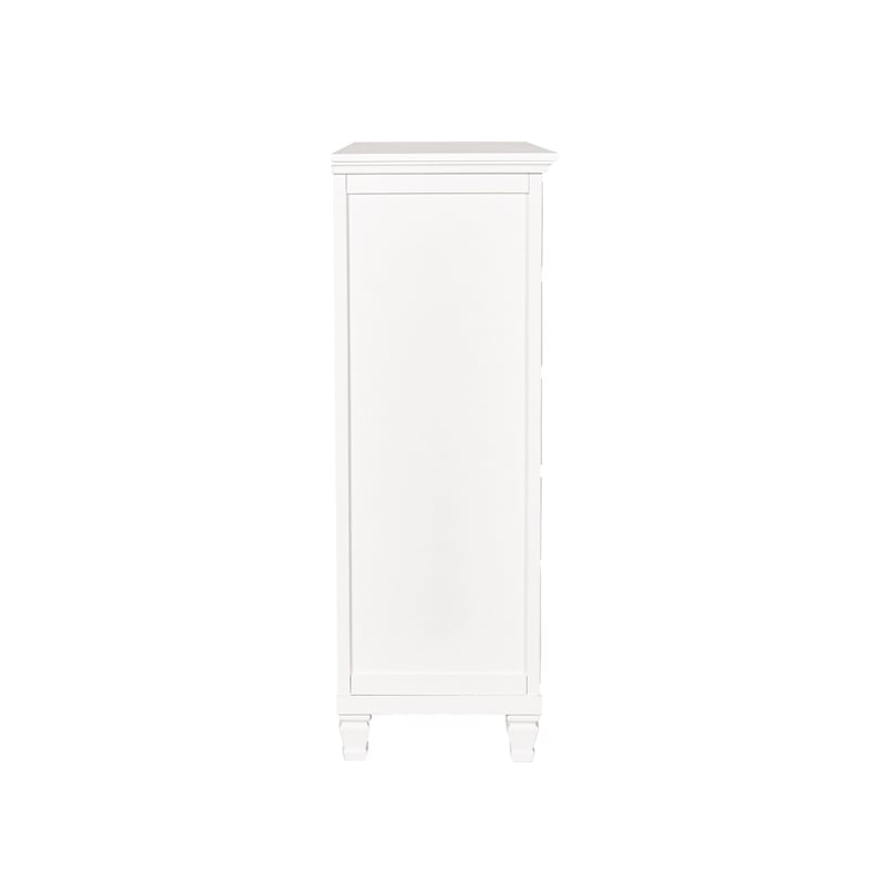 New Classic Furniture Tamarack 5-Piece Wood California King Bedroom Set in White