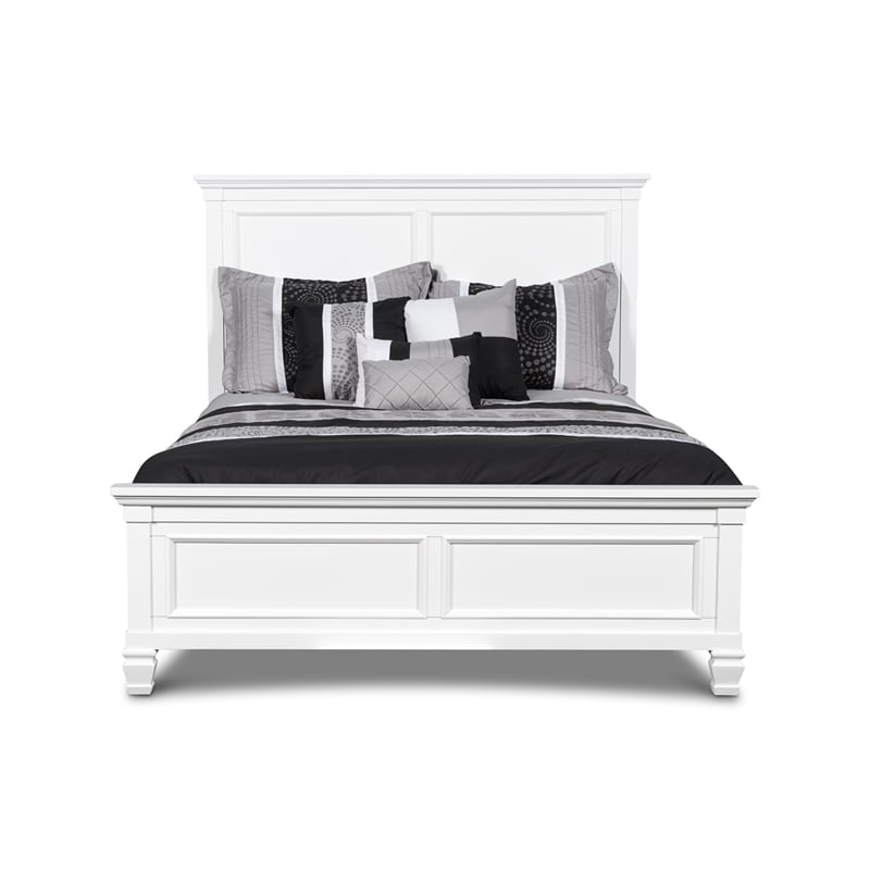 New Classic Furniture Tamarack Modern Solid Wood Full Bed in White