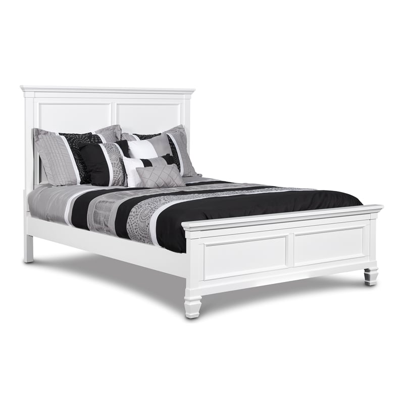 New Classic Furniture Tamarack Modern Solid Wood Twin Bed in White