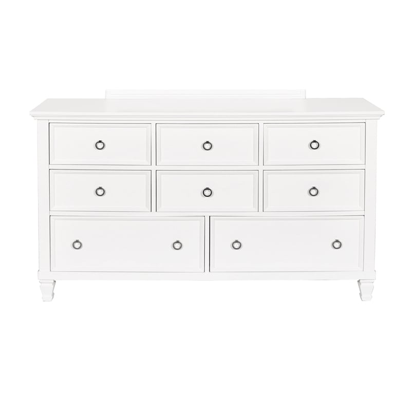 New Classic Furniture Tamarack 8-Drawer Wood Dresser in White