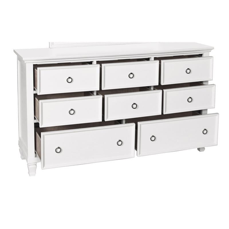 New Classic Furniture Tamarack 8-Drawer Wood Dresser in White