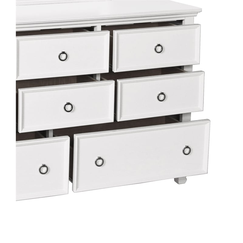 New Classic Furniture Tamarack 8-Drawer Wood Dresser in White