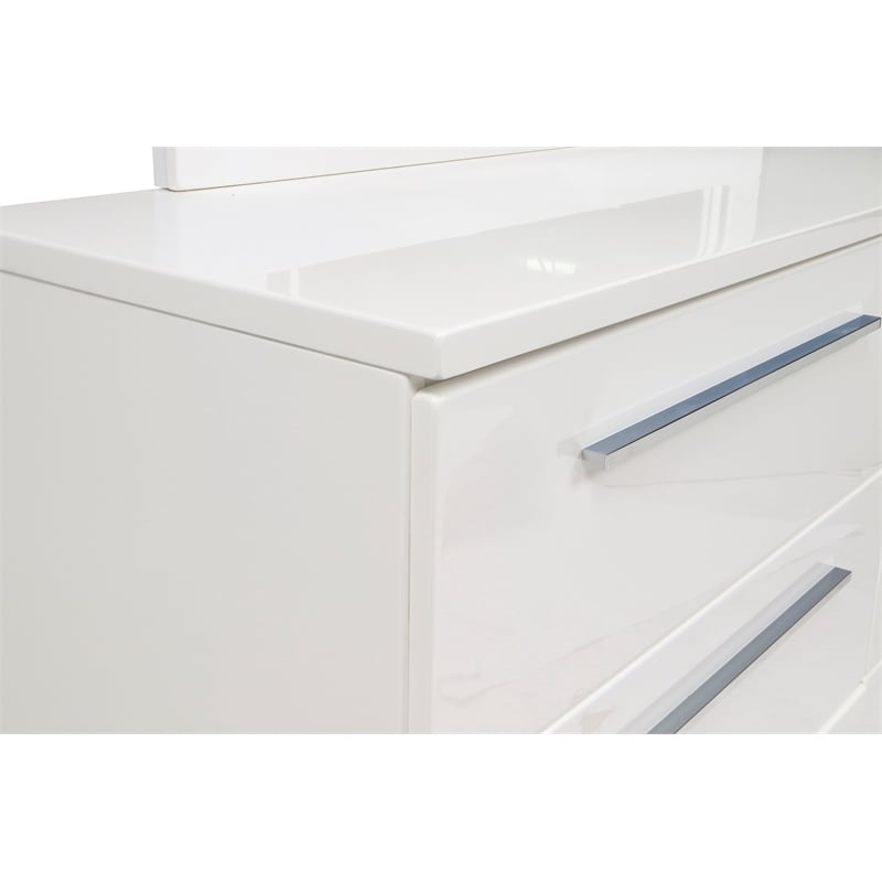 New Classic Furniture Sapphire 5-Piece Wood Queen Bedroom Set in White