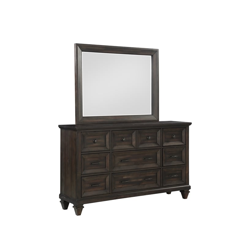 New Classic Sevilla 4-Piece Wood Cal King Bedroom Set with Chest in Walnut