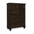 New Classic Sevilla 4-Piece Wood Cal King Bedroom Set with Chest in Walnut