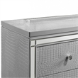 New Classic Furniture Valentine Solid Wood Dresser with 9 Drawers in Silver