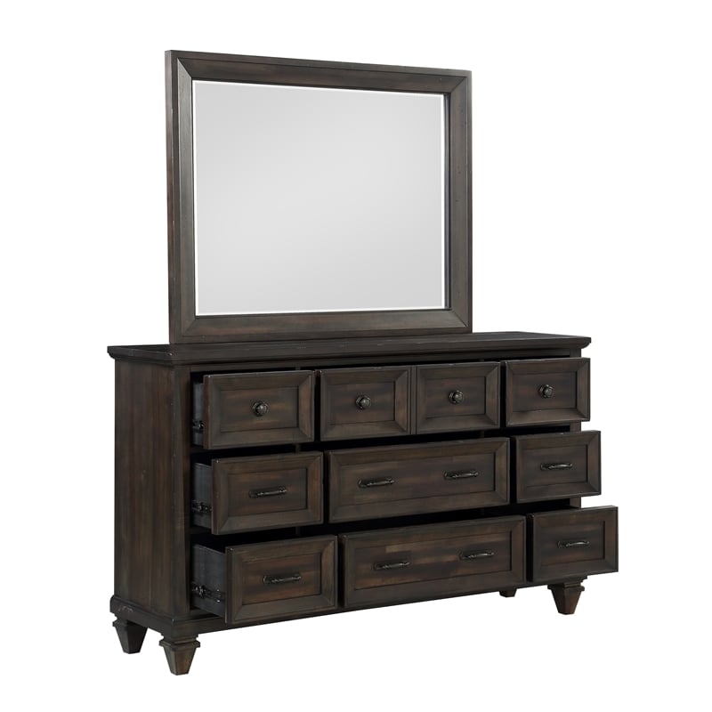 New Classic Furniture Sevilla 6-Piece Wood King Bedroom Set in Walnut