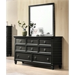 New Classic Furniture Tamarack 8-Drawer Wood Dresser with Mirror in Black