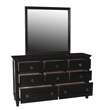 New Classic Furniture Tamarack 8-Drawer Wood Dresser with Mirror in Black