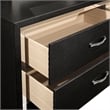 New Classic Furniture Huxley Solid Wood Dresser with Mirror in Black