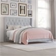 New Classic Furniture Huxley Solid Wood Full Panel Bed in Gray