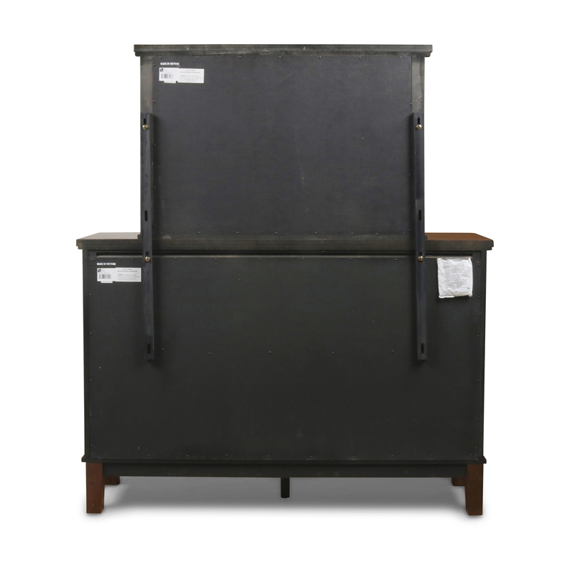 New Classic Furniture Cagney 6-Drawer Solid Wood Dresser in Chestnut