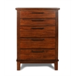 New Classic Furniture Cagney 5-Drawer Solid Wood Chest in Chestnut