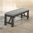 New Classic Gulliver Upholstered Polyester Wood Bench in Rustic Brown