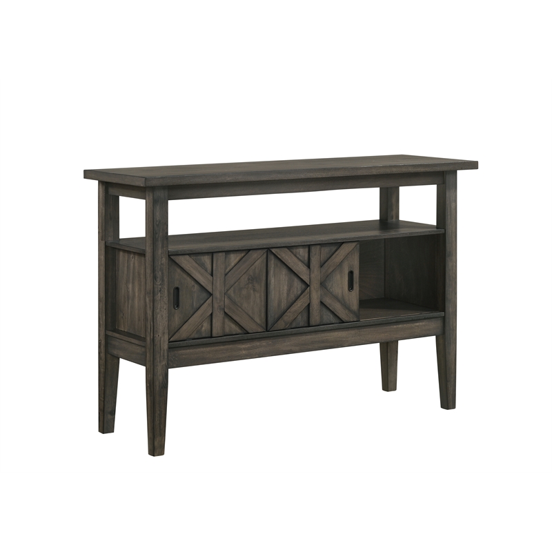 New Classic Furniture Gulliver Solid Wood Server in Rustic Brown