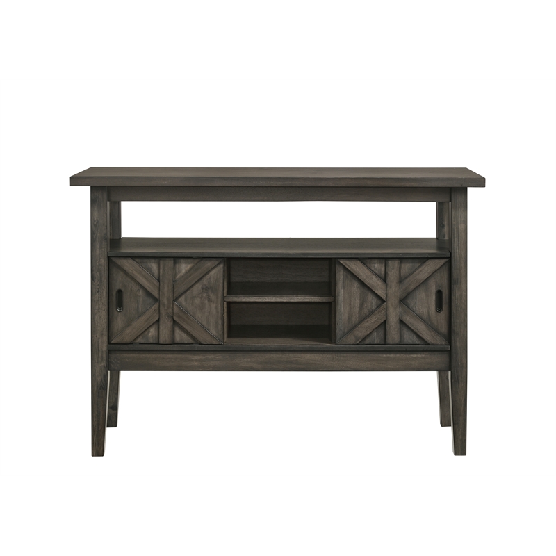 New Classic Furniture Gulliver Solid Wood Server in Rustic Brown
