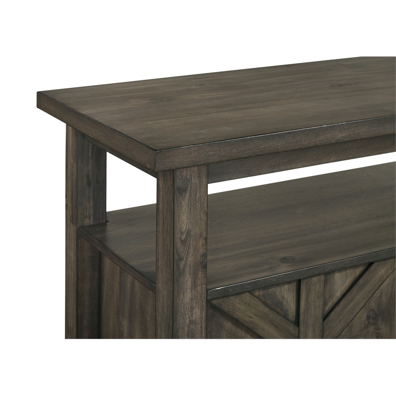 New Classic Furniture Gulliver Solid Wood Server in Rustic Brown