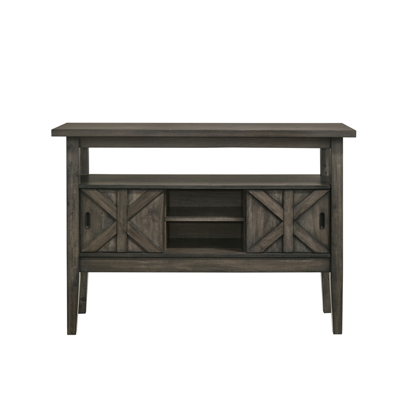New Classic Furniture Gulliver Solid Wood Server in Rustic Brown