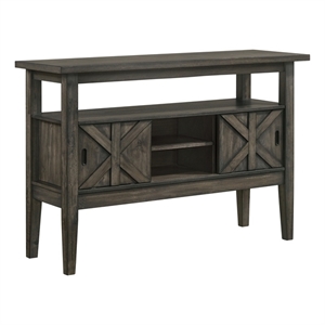 New Classic Furniture Gulliver Solid Wood Server in Rustic Brown