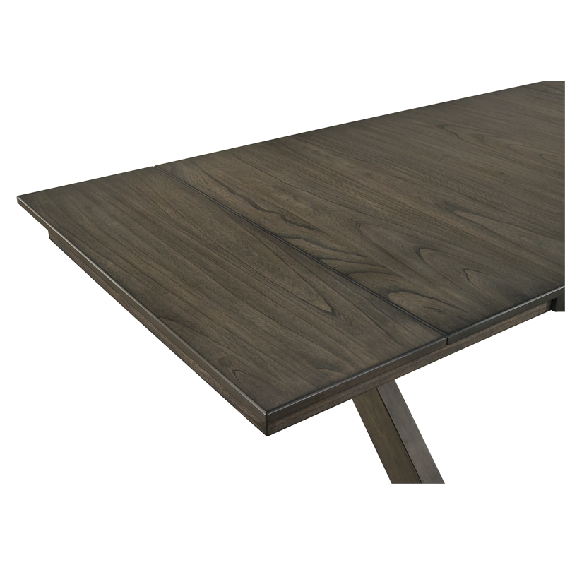 New Classic Gulliver 5-Piece Solid Wood Rectangular Dining Set in Rustic Brown