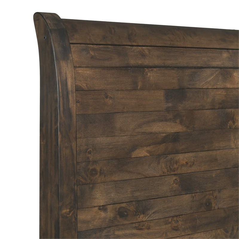 New Classic Furniture Blue Ridge Solid Wood King Bed in Gray
