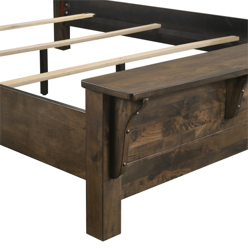 New Classic Furniture Blue Ridge Solid Wood California King Bed in Gray