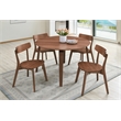 New Classic Furniture 5-Piece Gabby Solid Wood Dining Table Set in Walnut