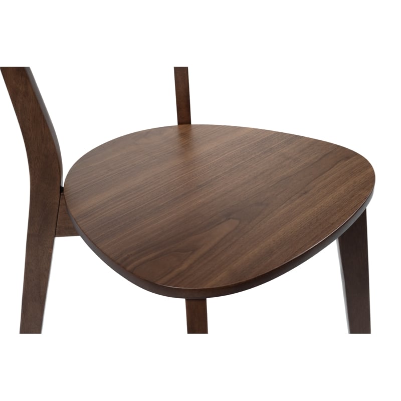 New Classic Furniture 5-Piece Gabby Solid Wood Dining Table Set in Walnut