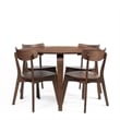 New Classic Furniture 5-Piece Gabby Solid Wood Dining Table Set in Walnut