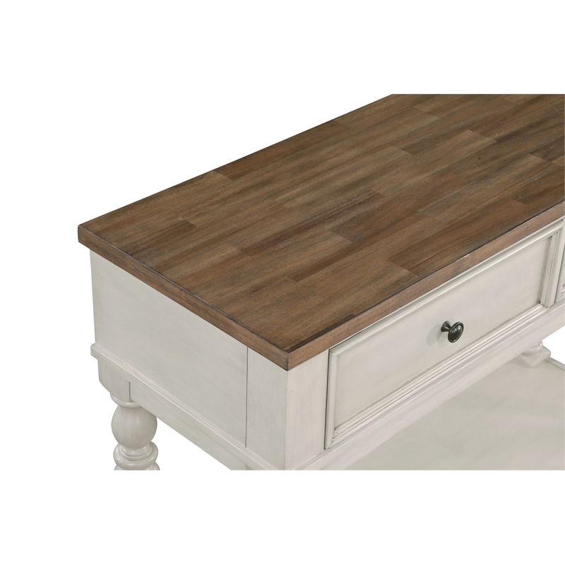 New Classic Furniture Jennifer Wood Sideboard in Brown & Beige