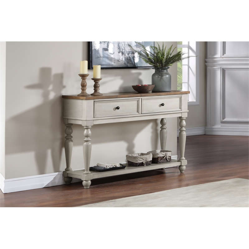 New Classic Furniture Jennifer Wood Sideboard in Brown & Beige