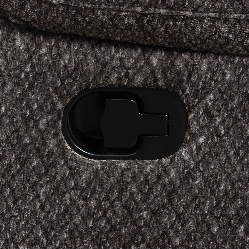 New Classic Furniture Bravo Polyester Fabric Console Loveseat in Charcoal