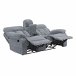 New Classic Furniture Bravo Polyester Fabric Console Loveseat in Stone